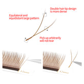 XIUSUZAKI Brown YY Shape Hand Woven Premium Synthetic Mink Eyelashes High Quality Soft Natural Meshy Net Cross False Eyelashes